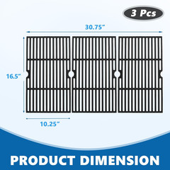Safbbcue 16.5 Inch Grill Grates for Kenmore Grill Parts 6 Burner 146.47223610 14