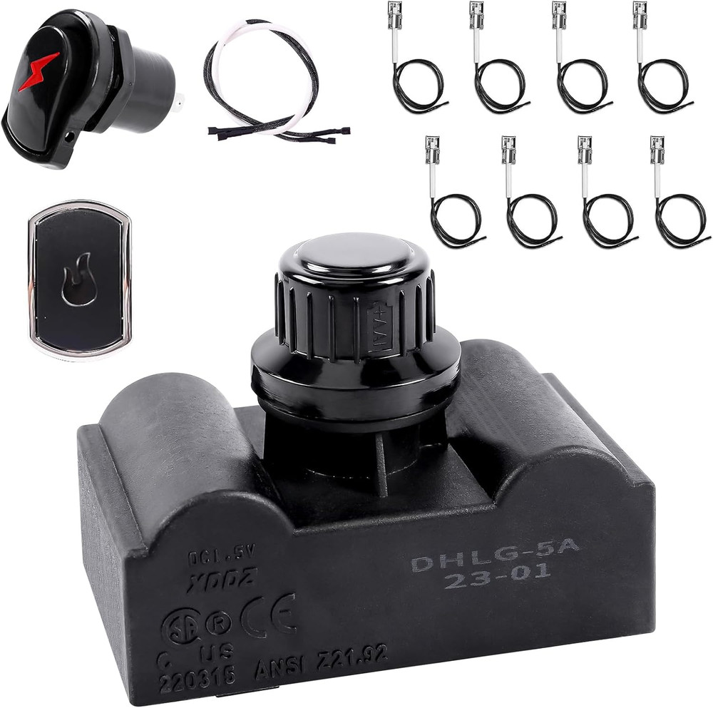 Ignitor Replacement Kit for Charbroil, 5 Outlet Ignition Module with Wires and S