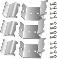 6pc Stainless Heat Plate Burner Hanger for Chargriller