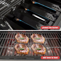 15 Inch Porcelain Grill Heat Shields Replacment for Dyna-Glo DGF510SBP, DGF493BN