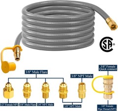 12FT Natural Gas Hose with Quick Connect for Weber