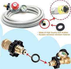 30Pcs Propane Tank Gasket & O-Rings with 1Roll PTFE Thread Seal Tapes, 0.59In Pr