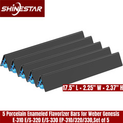 7621/7620 Porcelain Steel Flavorizer Bars for Weber Genesis 300 Gas Grill, 17.5″