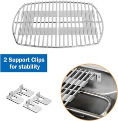 Stainless Steel Grill Cooking Grates for Weber Q1000 Series, Q1200, Q1400 Gas Gr