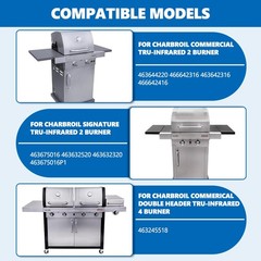 SafBbcue Emitter and Cooking Grate for Charbroil Tru-Infrared 2 Burner 463642…