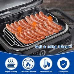 15″ Grill Griddle Plate Smoke Rack Replacement Parts for Ninja Woodfire OG700