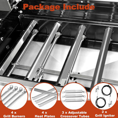 Grill Replacement Parts for Charbroil Performance 4 Burner 463365021 463350521 4
