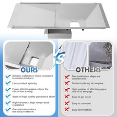 Grease Tray with Catch Pan and Foil Liner, Adjustable Drip Pan for 3/4/5 Gas