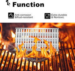 18 5/8″ Stainless Steel Grill Heat Plates Shield Flame Tamer Ceramic Rod Complet