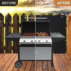 Fireproof Grill Railing Heat Shield Fiberglass 3×4 Black Privacy Cover