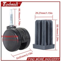 Findmall 2 Set Gas Grills Caster Wheel 2.33In For Genesis Summit Silver Spirit