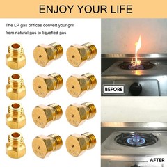 THYULIFE 12 Pack Grill Propane Gas Orifice Nozzle Conversion Kit – DIY copper