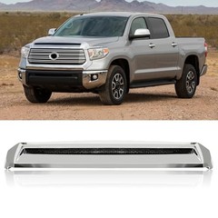 Front Upper Hood Bulge Molding Grille Trim Compatible with 2014-2021 Chrome