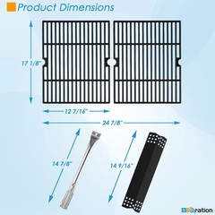 Grill Replacement Parts for Grill Master 720-0737, Cooking Grates Heat Plates an