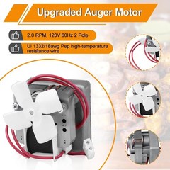 Upgraded 2.0 RPM Heavy-Duty Auger Motor for Traeger & Pit Boss Grills
