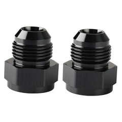 Flare Expander Fitting Adapter Aluminum 12AN Female to 16AN Male Black – 2pcs