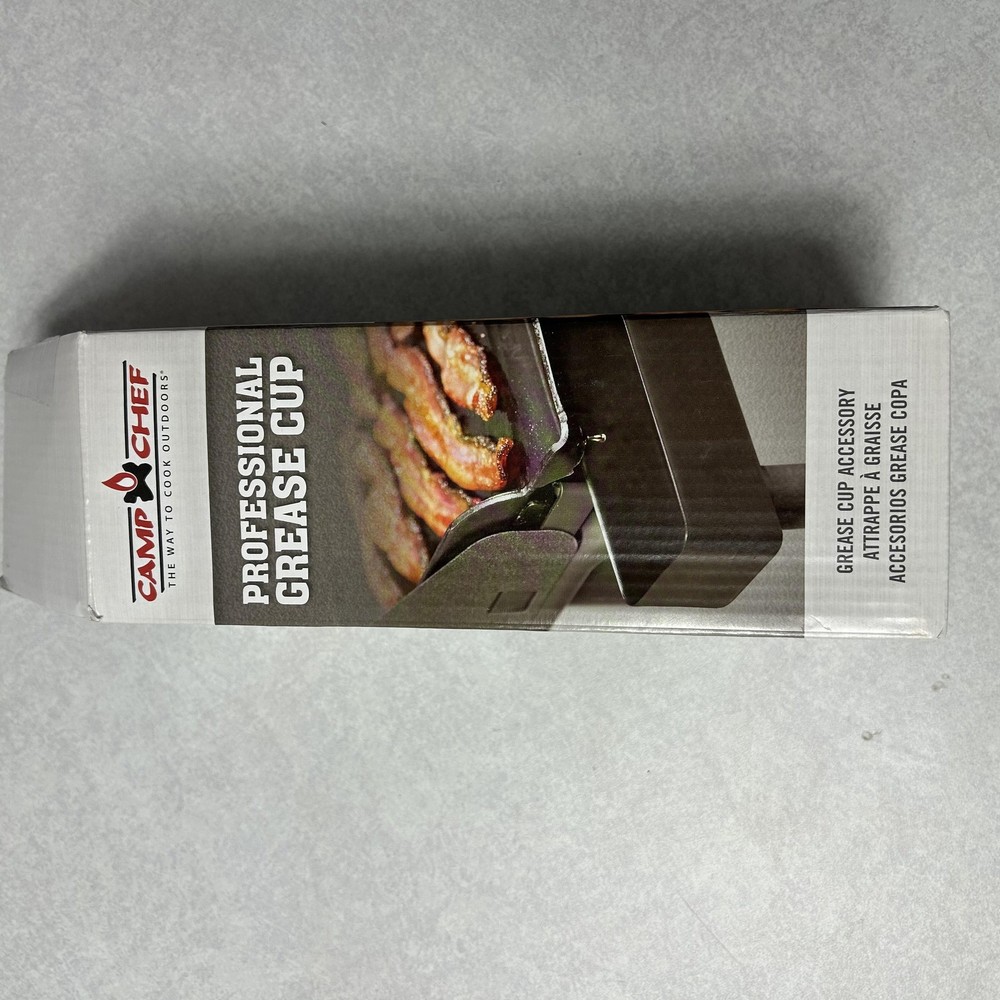 Camp Chef Professional Grease Cup Black Steel Heat Plate Grill Drip Pan Tray