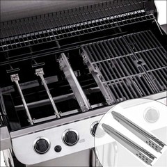 Quality Stainless Steel Heat Tents for 2 Burner Grill Easy Installation