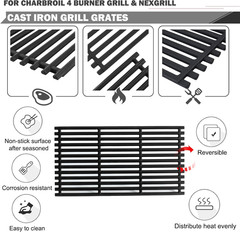 463242716 463242715 Grill Grates Replacement for Charbroil Tru Infrared Grill Pa