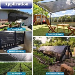10×30 Ft Shade Cloth for Garden, 90 Black Sun Fabric with Grommets Plants Heat