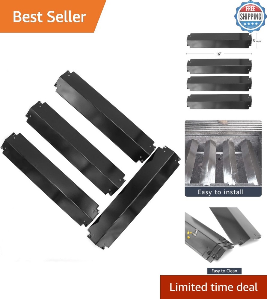 Durable 16″ Charbroil Heat Plates – Replacement for Multiple Models (4-Pack)