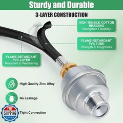 Propane Fuel Filter with 6FT Propane Adapter Hose, Detachable Propane F