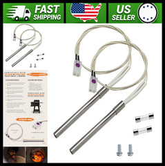 2 Pack Pellet Grill Igniter Kit for Pit Boss Traeger Camp Chef with Fuses
