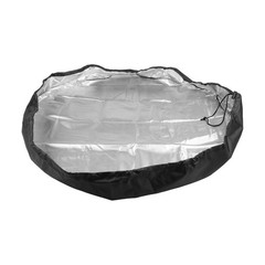 Sturdy 420D Oxford Fabric Fire Plate Cover Black Waterproof and Sunproof