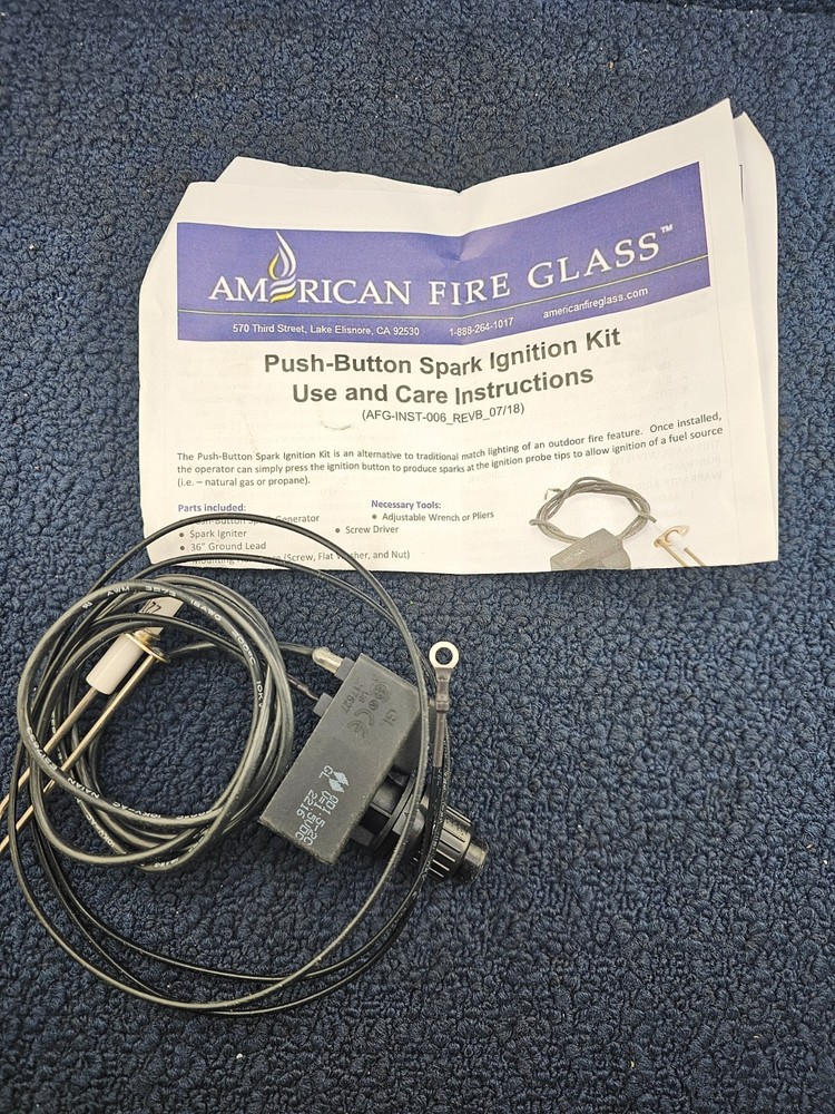 American Fire Glass AFG-INST-006_REVB_07/18: Push-Button Spark Ignition