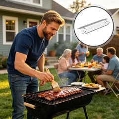 Gas Grill Heat Shield Plates Stainless Steel Flame Tamer For BBQ