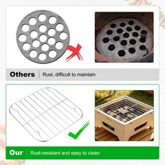 2 Pack Grill Grate Replacement, Steel Grill Grates for BBQ Parts [7.68 Inch]