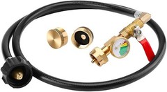 4FT Upgraded Propane Tank Refill Adapter Extension Hose w/ON/Off Control Valve