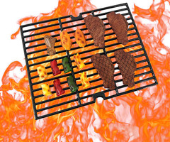 Polished Porcelain Coated Cast Iron Cooking Grid Grates Replacement for Uniflame