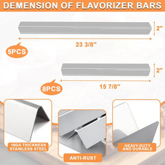 Flavorizer Bars for Weber Genesis 1000 Grill Parts, Platinum SER I & II, Genesis