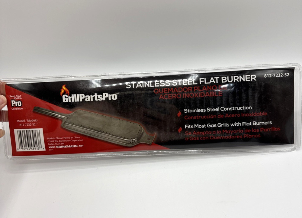 Brinkmann Grill Replacement Stainless Steel Flat Burner 812-7232-S2