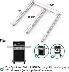Grill Burners Flavorizer Bars for Weber Spirit II 300 E/S-310 320 330 7636 69787
