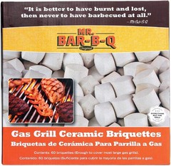 60 Pack Ceramic BBQ Briquettes for Gas Grill Self Cleaning Ceramic Briquettes