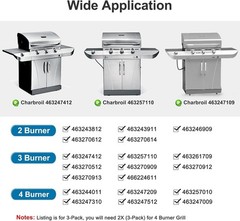 Criditpid Grill Replacement Parts for Charbroil 463247412 463257110 463247109…