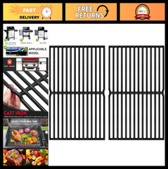 15″ Cast Iron Grill Grates Replacement for Weber Genesis & Spirit Models – Durab