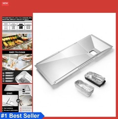 Adjustable Grease Tray for 3 4 5 Burner Gas Grill 23.6 to 31.6 Inch Metal Drip