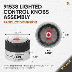 Lighted Control Knobs for Weber Summit 400/600 Series Gas Grills 2012+