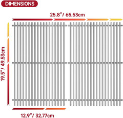 Stainless Steel Grill Grates for Nexgrill 720-0830H 720-0830D 720-0958A 2-Pack
