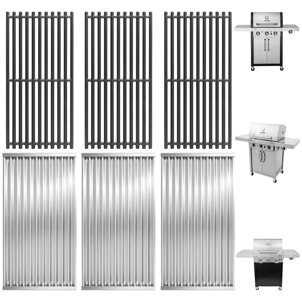 Emitter Plate & Grill Grate for Charbroil Commercial 3 Burner Gas Grill Parts…