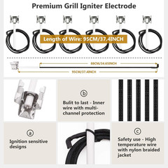 Criditpid Grill Replacement Parts for Nexgrill 6 Burner 720-0896B, 720-0896, 720