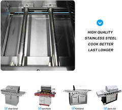 4 Grill Burners 16-15/16 For Charbroil Costco Kirkland Jenn Air Kenmore Nexgrill