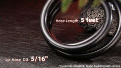Two Stage Propane Regulator & 5FT Hose for QCC1 Tank, Quick Disconnect Connector
