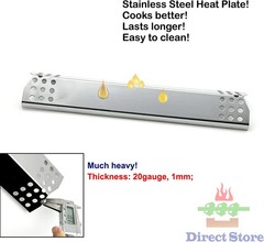 Grill Master Heat Plates Stainless Steel Flavorizer Bars Burner Covers 4 Pack