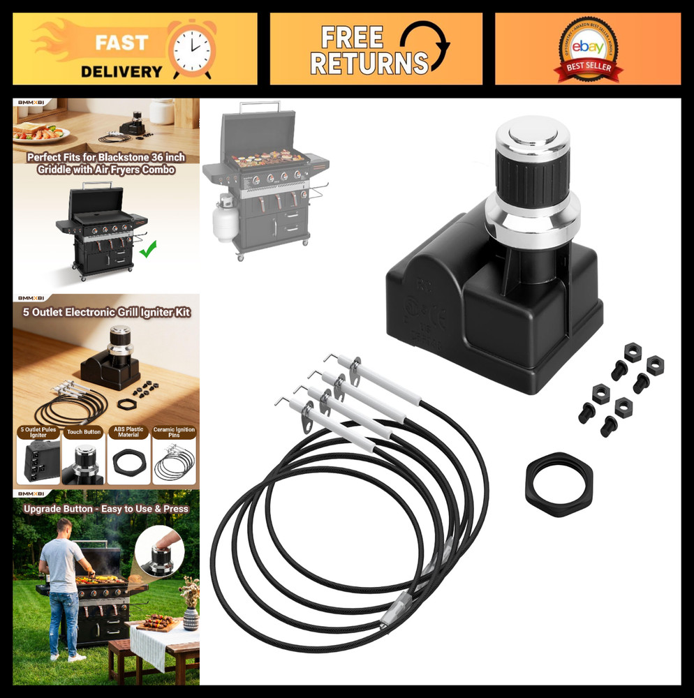 5 Outlet Electronic Grill Igniter for 36″ Griddle & Air Fryer Combo, Universal S