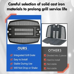 Grill Cooking Grate Grid 17″ For Weber Baby Q Q100 Q1200 Q1400 Q120 Q1000 BBQ
