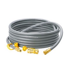 25 Feet 3/8 inch ID Natural Gas Grill Hose with Quick Connect Fittings, Natur…